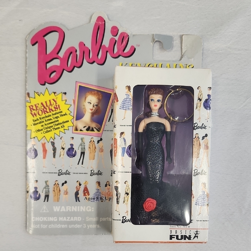 Barbie Keychain with Black Dress